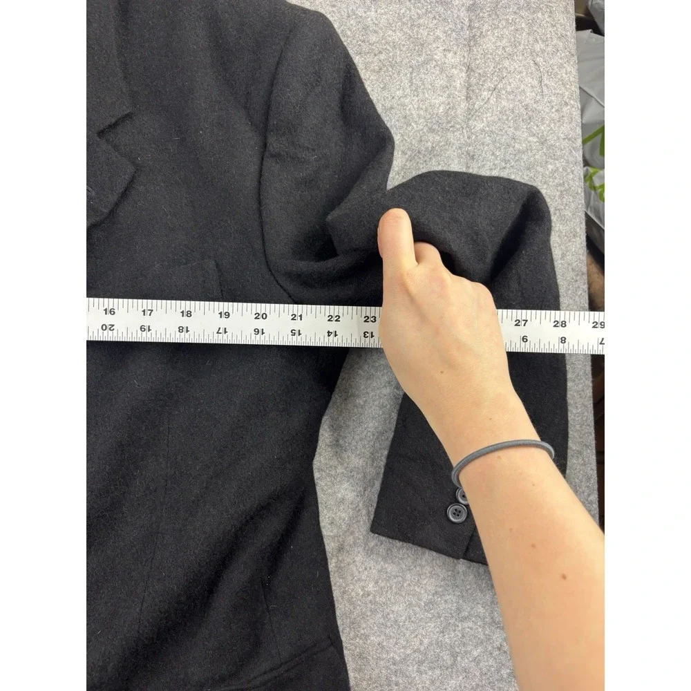 Andre Cossata Italy Black 100% CAMEL HAIR Sport Coat Suit Jacket Blazer Mens 44R